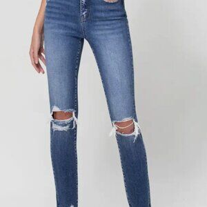 Flying Monkey High-Rise Distressed Skinny Jean - Size - 27